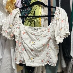 Abercrombie smock back floral top